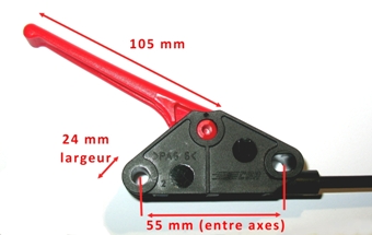 tirette ouverture de rampe cotée